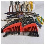 Lot of Assorted Pliers, Locking Pliers, and Hex Key Sets