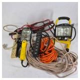 Lot of Extension Cords, Power Strips, and Work Lights