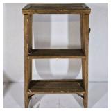 Lot of 2 Wooden Folding Step Ladders