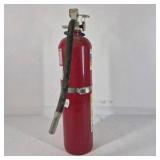 Red Fire Extinguisher with Hose and Nozzle