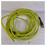 Lot of Car Washing Brushes, Squeegee, and Pressure Washer Hose