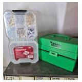 Lot of Assorted Tool Boxes, Hardware Organizer, and Storage Cases