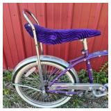 Purple Porta Cruiser Bicycle with Banana Seat