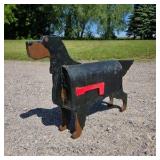 Dog Shaped Mailbox with Red Flag