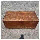 Wood Storage Chest Trunk with Hinged Lid