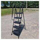 HBTower Folding 4 Step Ladder with Handrails