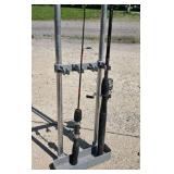 Lot of 2 Fishing Rods with Spinning Reels and Rod Holder