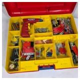 Vintage Erector Metal Construction Set with Case and Parts