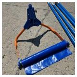Blue Roof Rake with Extension Poles