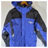 River’s End Blue and Black Hooded Jacket Size S