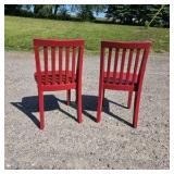 2 small red chairs 132
