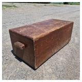 Wood Storage Chest Trunk with Hinged Lid