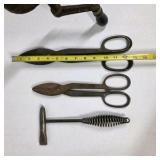 Lot of Vintage Hand Tools with Ratcheting Jack Bar and Cutters