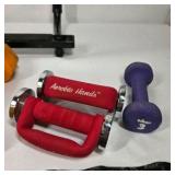 Lot of Home Fitness Accessories, Dumbbells, and Pull-Up Bar