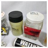 Assorted Household Hardware Electrical Supplies and Caulk Lot