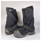 BNB Wear Black Winter Boots with Studded Soles Ice Cleats