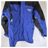 River’s End Blue and Black Hooded Jacket Size S