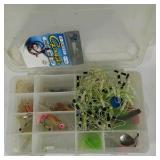 Lot of Fishing Lures, Spinnerbaits, Tackle Boxes, and Hooks