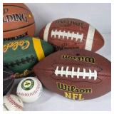 Lot of Assorted Sports Balls and Jump Rope