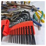 Lot of Assorted Pliers, Locking Pliers, and Hex Key Sets