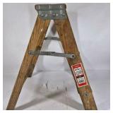 Lot of 2 Wooden Folding Step Ladders