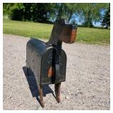 Dog Shaped Mailbox with Red Flag