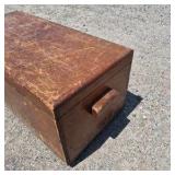 Wood Storage Chest Trunk with Hinged Lid