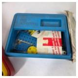 Vintage Erector Metal Construction Set with Case and Parts