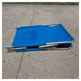 Blue Folding Camping Cot with Metal Frame