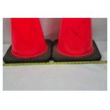 Lot of 2 Orange Reflective Traffic Cones