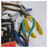 Lot of Assorted Pliers, Locking Pliers, and Hex Key Sets