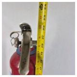 Red Fire Extinguisher with Hose and Nozzle