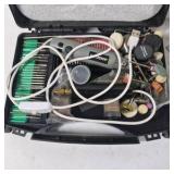 Lot of Rotary Tool Accessories, Charging Cables, and Small Electronics Parts