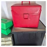 Lot of Assorted Tool Boxes, Hardware Organizer, and Storage Cases