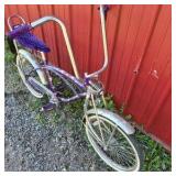 Purple Porta Cruiser Bicycle with Banana Seat