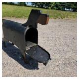 Dog Shaped Mailbox with Red Flag