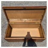 Wood Storage Chest Trunk with Hinged Lid