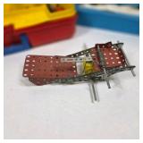 Vintage Erector Metal Construction Set with Case and Parts