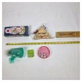 Assorted Vintage Dice Pick-Up Sticks Mikado and Tiddly Winks Game Lot