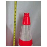 Lot of 2 Orange Reflective Traffic Cones