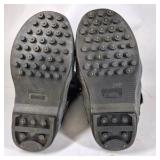 BNB Wear Black Winter Boots with Studded Soles Ice Cleats