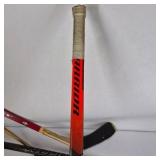 Lot of 3 Hockey Sticks Easton and Warrior