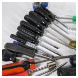 Lot of Assorted Screwdrivers and Hand Tools