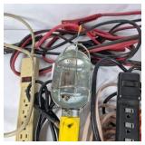 Lot of Extension Cords, Power Strips, and Work Lights
