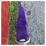Purple Porta Cruiser Bicycle with Banana Seat