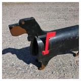 Dog Shaped Mailbox with Red Flag