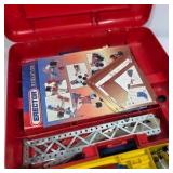 Vintage Erector Metal Construction Set with Case and Parts