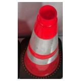 Lot of 2 Orange Reflective Traffic Cones