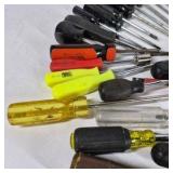 Lot of Assorted Screwdrivers and Hand Tools