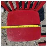 2 small red chairs 132